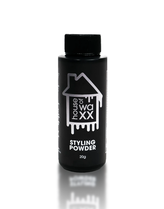 Product shot of House of Waxx Styling Powder on a transparent background